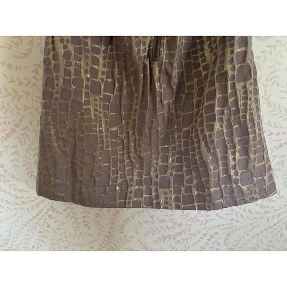 NWOT AE Gold and Taupe Stylish Strapless Print Dress - Picture 4 of 7